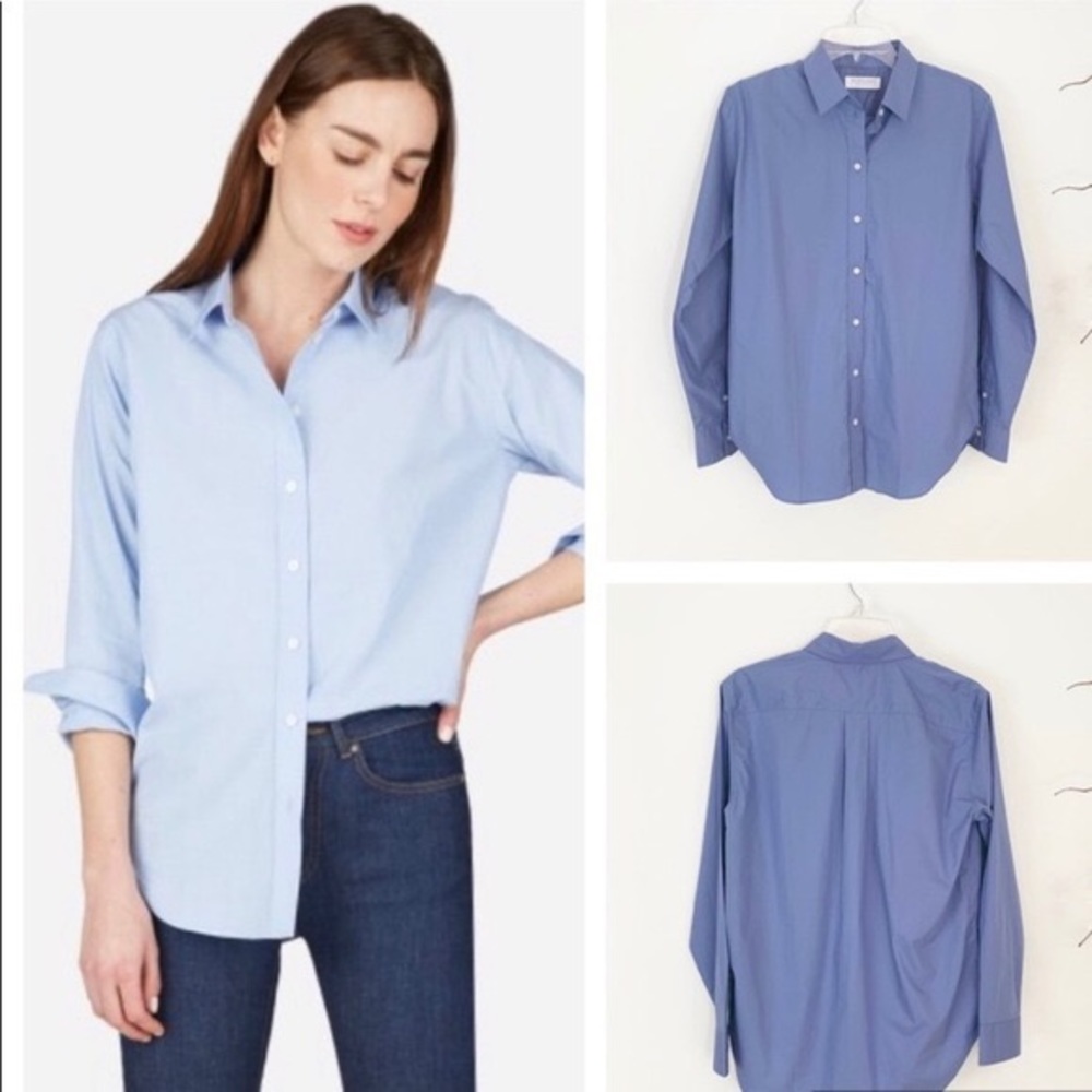 Everlane Relaxed Poplin Button Down Sz 2